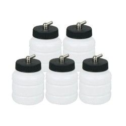 Set of 5 75ml plastic cups with plungers