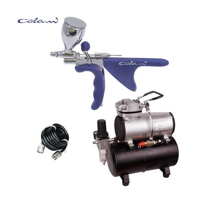 Colani Airbrush Pack (0.8mm) + RM 3500 Compressor