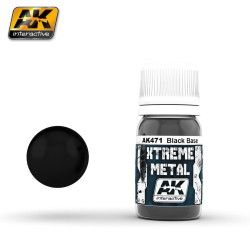 AKInterative AK471 Xtreme Metal Color Black Base Paint 30 ml