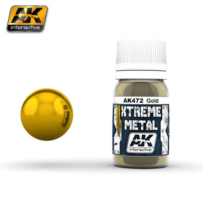 AK Interactive AK472 Xtreme Metal Color Gold 30 ml paint