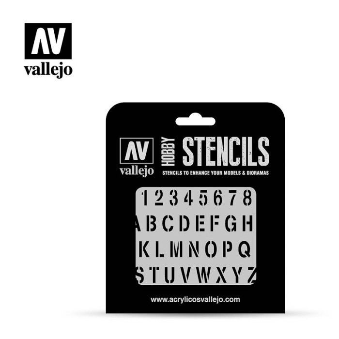 Stamping alphabet for creating road signs, advertisements or store signs. Scale 1/35.