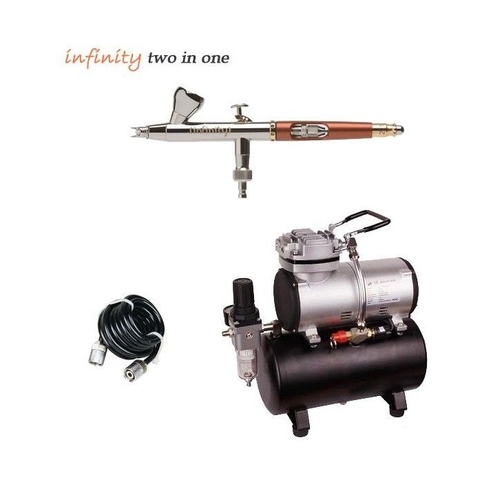 Infinity Two in One Airbrush Pack (0.15/0.4mm) + RM 3500 Compressor
