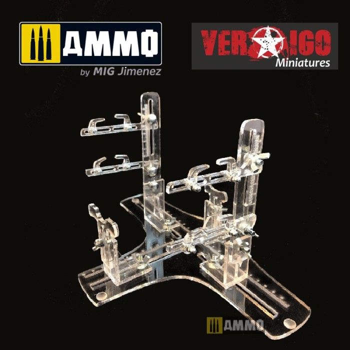 EVO BI 3224 plastic jig holder & transport (for 1/32 and 1/24 scale biplane aircraft with nose and tail mount)