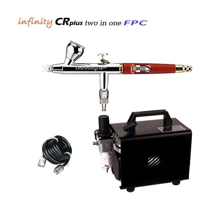 Airbrush Pack Infinity CR Plus FPC Two in One V2 (0.2/0.4mm) + RM 2600 Compressor