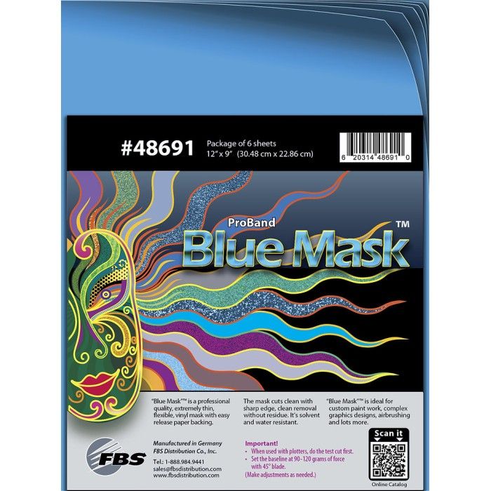 Blue Mask Masking Sheets 6 Sheets 30x22cm