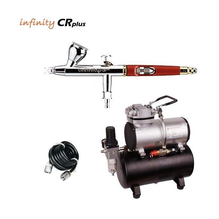 Airbrush Pack Infinity CR Plus Solo V2 (0.2mm) + RM 3500 Compressor
