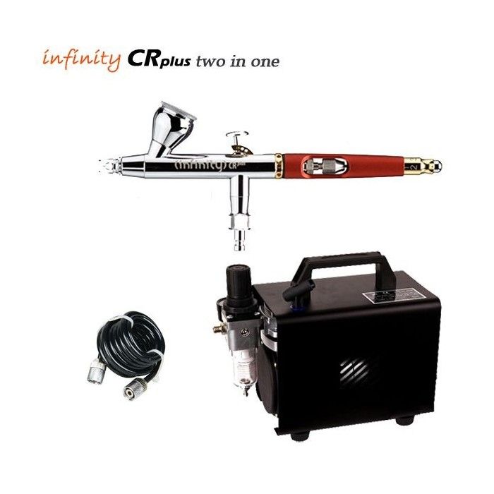 Infinity CR Plus Two in One V2 Airbrush Pack (0.15/0.4mm) + RM 2600 Compressor