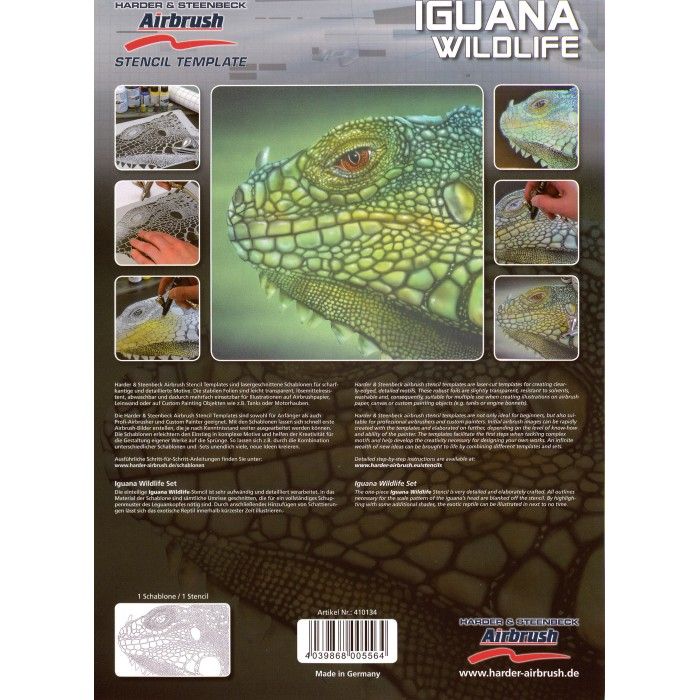 Iguana Wildlife Stencil