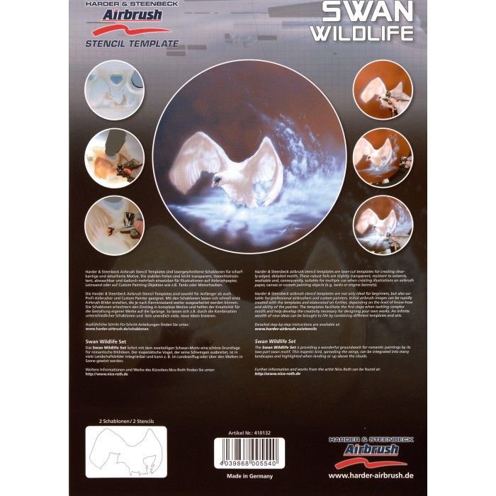 Swan Wildlife Stencil
