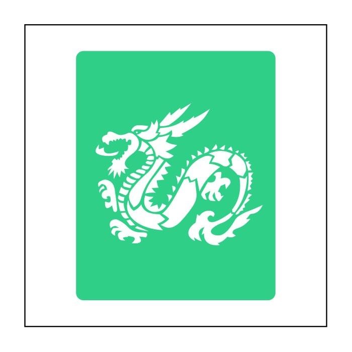 Dragon stencil stickers