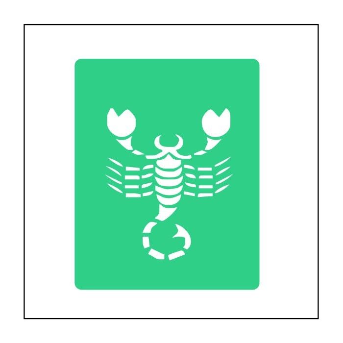 Scorpion stencil stickers