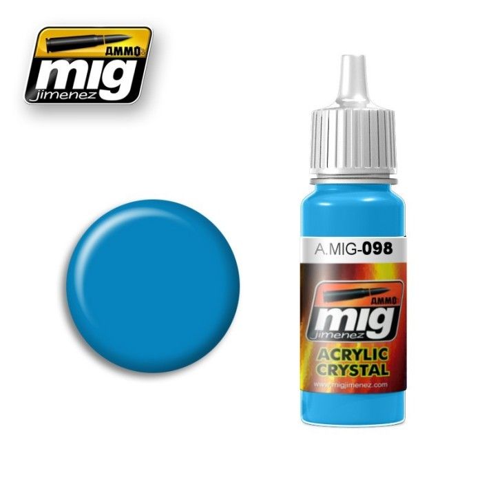 Paint Mig Jimenez Crystal Colors A.MIG-0098 Crystal Light Blue