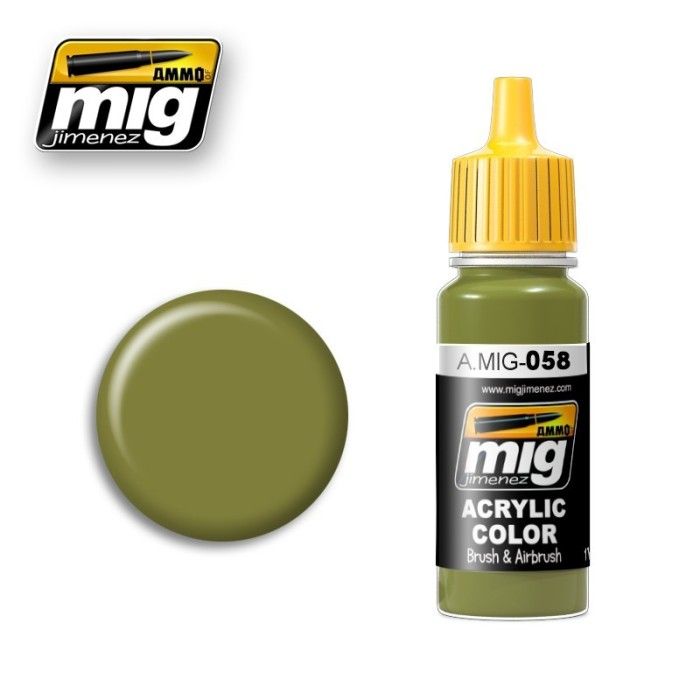 Paint Mig Jimenez Authentique Colors A.MIG-0058 Light Green Khaki