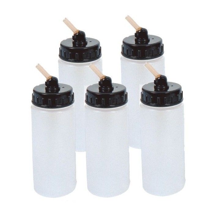 Set of 5 80ml plastic cups with dippers